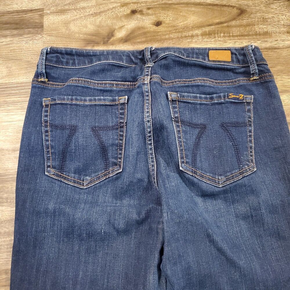Seven 7 Women's Size 8 Raw Hem Jeans Blue - Picture 9 of 9